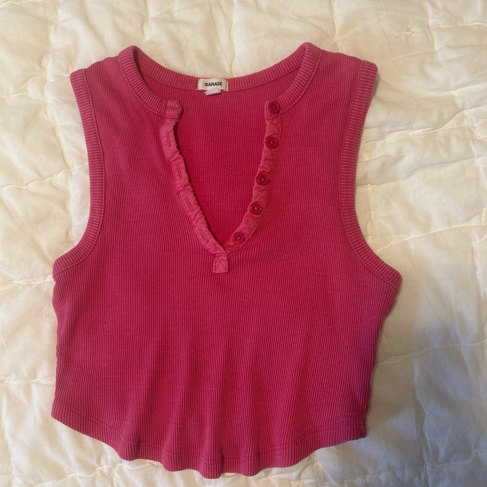 Garage Pink Button Tank
